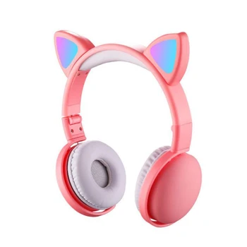 Kaķa Auss Bluetooth 5.0 Austiņas, LED Gaismas, Trokšņa Slāpēšanas Meitenes Bērniem Gudrs Austiņas 3.5 mm Mikrofons Bezvadu Austiņas Austiņas