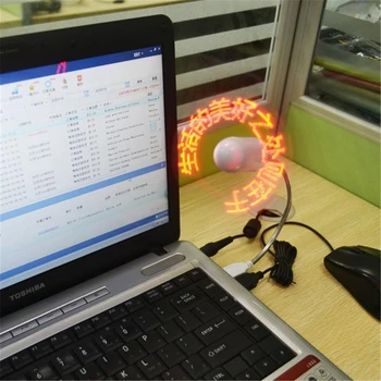 Kebidu DIY Elastīgu USB LED Light Ventilators Plānošanas Jebkuru Teksta Rediģēšanas Programmēt Rakstura Reklāmas Ziņu Sveicieni