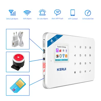 KERUI W18 Bezvadu WiFi GSM Mājas Apsardzes Signalizācijas Sistēmas, apsardzes pakalpojumi, Apsardzes signalizācijas Komplekts Android, Ios APP Kontrolēt Ar Tālvadības pults