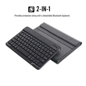 Keyboard Case for Samsung Galaxy Tab A7 10.4 collu 2020. gadam Būtiska T505 T500 PU Ādas Stāvēt Segtu ar Bluetooth Bezvadu Tastatūru 18475