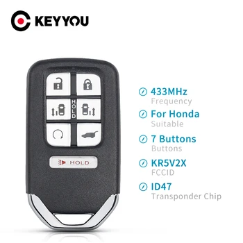 KEYYOU HONDA ODYSSEY LX EX 2018 2019 2020 Smart Remote Auto Atslēgu Keyless Fob FCCID KR5V2X 433Mhz ID47 Čipu 7 6 Pogas+1