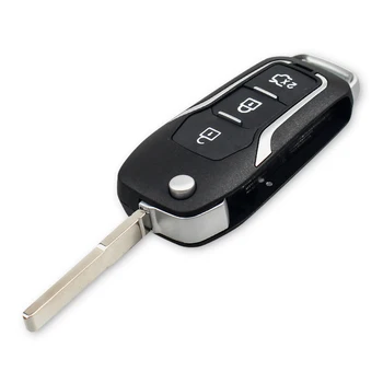 KEYYOU Modificētu Flip taustiņu Locīšanas auto Taustiņu Tālvadības Shell Ford Focus 3 Fiesta mondeo c max, Smart Key uz Lietu Fob 3 Pogas 81067