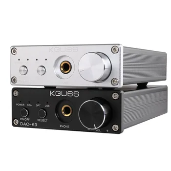 KGUSS DAC-K3 TPA6120 2.0 MINI HIFI USB DAC Dekodēt Audio Austiņu Pastiprinātāju 24 BITI 192KHz OPA2134 AMP DC12V