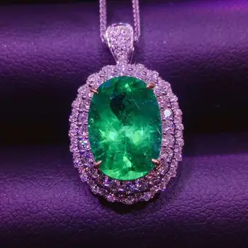 KJJEAXCMY smalkas rotaslietas dabas Emerald 925 sterling sudraba jaunas sievietes, kulons, kaklarota, ķēdes atbalstu testa jauki karstā pārdošanas