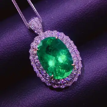 KJJEAXCMY smalkas rotaslietas dabas Emerald 925 sterling sudraba jaunas sievietes, kulons, kaklarota, ķēdes atbalstu testa jauki karstā pārdošanas