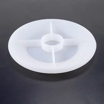 Kristāla Epoksīda Pelējuma DIY Roku darbs Apaļas Plakanas Plāksnes objekta, kas atrodas Spoguļa Plāksnes Silikona Veidne DIY Kuģiem, Rotaslietu izgatavošana Rīki