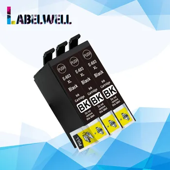 Labelwell BK 603 XL 603XL Eiropā tintes kasetnes, nomainiet Epson WF-2810 WF-2830 WF-2850 XP-2100 XP-2105 XP-3100 XP-3105 printeri