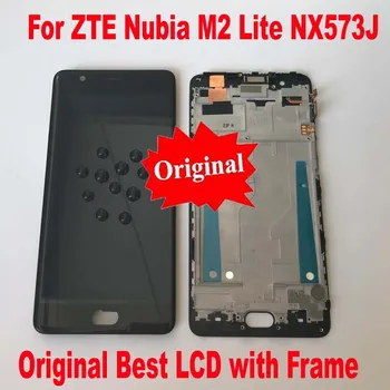 Labākais Darba Oriģinālais LCD Displejs, Touch Screen Digitizer Montāža + rāmis ZTE Nubia M2 Lite / M2 Jaunatnes NX573J Stikla Sensors
