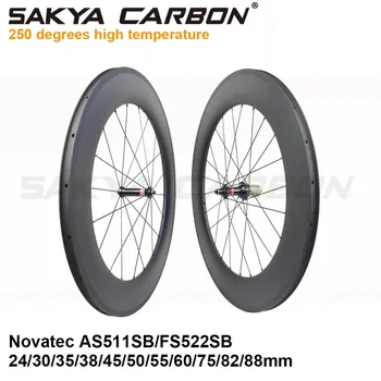 Labākās cenas Novatec 511 522 hub oglekļa riteņiem 38mm 50mm 60mm tubular clincher Road bike oglekļa riteņiem