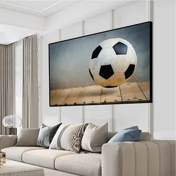 Laeacco Futbola Fans Mākslas Audekls Gleznošanai Futbola Plakāti Un Izdrukas Modernā Viesnīca Dzīves Telpu Dekorēšana Sienas Attēlu Mājas Dekoru