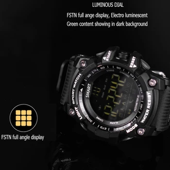 Laiks Īpašnieks Bluetooth Pulkstenis EX16 Smart Skatīties Paziņojumu Tālvadības Pedometrs Sporta Skatīties IP67 Waterproof Vīriešu rokas Pulkstenis 7846