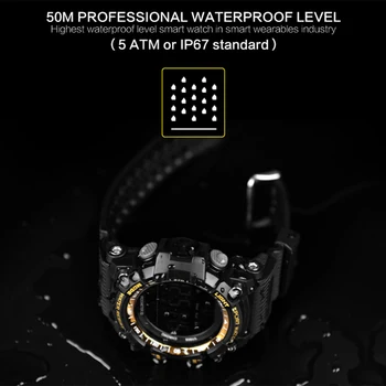Laiks Īpašnieks Bluetooth Pulkstenis EX16 Smart Skatīties Paziņojumu Tālvadības Pedometrs Sporta Skatīties IP67 Waterproof Vīriešu rokas Pulkstenis