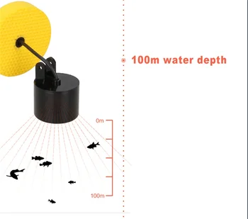 Laimīgs Sonar devēju 328feet 100m ūdens dziļumu, zivju sonar FF1108-1/FF818/FF718/FF718Li/FF1108C/FF718LiC kabeļu devēju hidrolokatoru