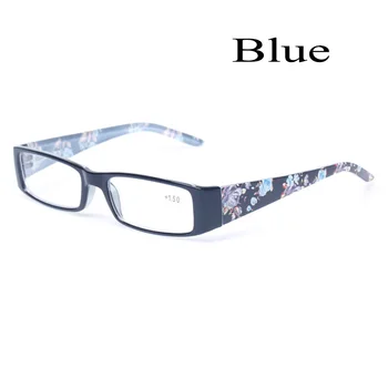 Lasījums Brilles Kvalitātes Stilīgs Dizains Sieviešu Eyewears Taisnstūra Rāmja Atsperu Eņģi, Ar Ziedu Drukāt Eyeglasse lasīšanai