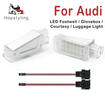 LED Auto Interjera Footwell Pieklājīgi Lampas, gaismas, Audi A3 S3 A4 B6 B7 B8 S4 RS4 A5 S5 A6 S6 RS6 A7 S7 A8 S8 Q5 Q7 R8 TT A1 A2