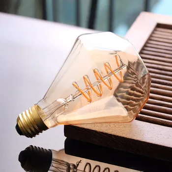 Led Edison Spuldzes Kulons Lampas Dimanta Formas Stikla 220V 3W = 25W Stilīgs Mājas Dekori Spuldzes Diy Lukturis Led Vintage Lampas Spuldzes G95