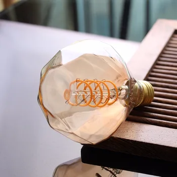 Led Edison Spuldzes Kulons Lampas Dimanta Formas Stikla 220V 3W = 25W Stilīgs Mājas Dekori Spuldzes Diy Lukturis Led Vintage Lampas Spuldzes G95