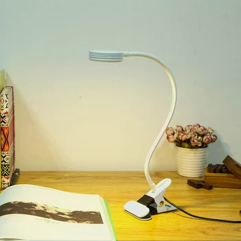 LED galda Lampa 360 grādi Elastīgā Grāmatu, nošu Statīvs Lasīšanas Gaismas Studentu Kopmītnē Lukturi Ar Klipu
