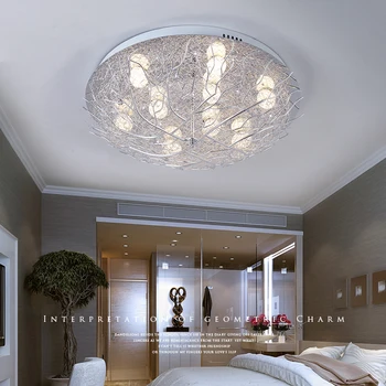 Led griestu lampas minimālisma dzīvojamā istaba bērnu istabas apgaismojums ziemeļvalstu radošo putna ligzdu modernās guļamistabas griestu gaismas
