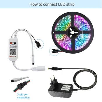 LED Krāsains Gaismas Lentes WS2811 DC 12V Elastīga RGB 2835/5050 Smart Apgaismojums Bluetooth Kontrolieris DIY Projektu Guļamistaba Dekorēšana