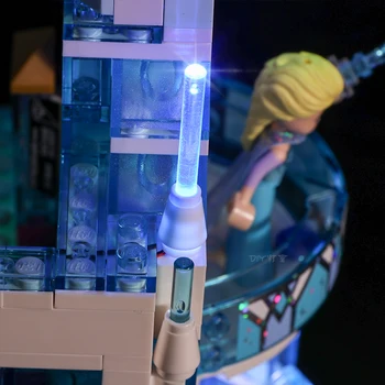 Led Light Komplekts ir Savietojams Lego 41148 draugs Sniega Pasaulē 25002 Elsa Burvju Ledus Pils, Pils Celtniecības Bloki (Tikai gaismas) 24478