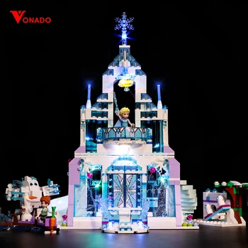 Led Light Komplekts ir Savietojams Lego 41148 draugs Sniega Pasaulē 25002 Elsa Burvju Ledus Pils, Pils Celtniecības Bloki (Tikai gaismas)
