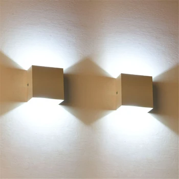 LED Sienas Lampa Cube COB Mūsdienu Mājas Apgaismojums Dekorēšana Sconce Alumīnija Lampas 6W par Koridors, Vannas Istabu Iekštelpu Apgaismojums