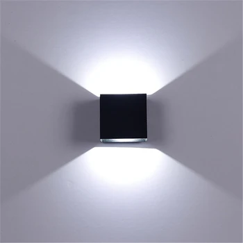 LED Sienas Lampa Cube COB Mūsdienu Mājas Apgaismojums Dekorēšana Sconce Alumīnija Lampas 6W par Koridors, Vannas Istabu Iekštelpu Apgaismojums