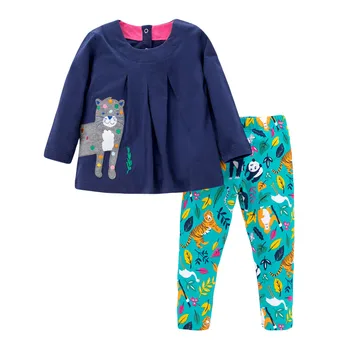 Lekt Metrus Jaunu Meiteņu Kokvilnas Apģērbu Komplekts Meitenēm Rudens Pavasara 2 Gab Tērpi Modes Dzīvniekiem Aplikācijas Bērnu Kostīms Tērpiem