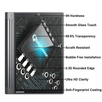 Lenovo Jogas Cilnes 3 Pro 10.1 Rūdīta Stikla Lenovo Jogas Cilnes 3, Plus YT-X703 Tab3 Pro YT3-X90F X90L Ekrāna Aizsargs