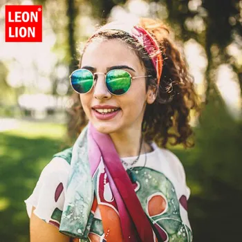 LeonLion ir 2021. Vintage Sakausējuma Ovālas formas Saulesbrilles Sieviešu Klasika Vintage Brilles Street Beat Iepirkšanās Spogulis Oculos De Sol Gafas UV400