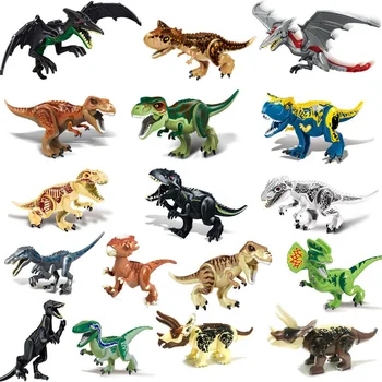 Lepines Smago Raust Pūķis Jurassic Pasaules Dinozauru Skaitļi Ķieģeļi Tyrannosaurus Celtniecības Bloki Rotaļlietas Dinosuar Rotaļlietas Bērniem 23697