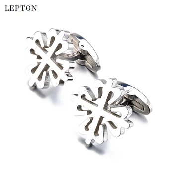 Lepton Nerūsējošā Tērauda, aproču pogas, Vīriešu Karstā Pārdošanas Augstu Spīdīga Metāla aproču pogas Kāzu Dāvana Vīriešiem Kreklu Aproces Cufflink