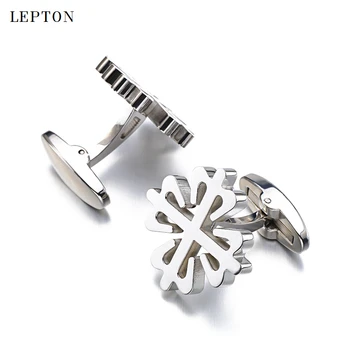 Lepton Nerūsējošā Tērauda, aproču pogas, Vīriešu Karstā Pārdošanas Augstu Spīdīga Metāla aproču pogas Kāzu Dāvana Vīriešiem Kreklu Aproces Cufflink