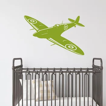 Lidmašīna Sienas Decal - Lidmašīnas Dekori - Bērnu Dekori - Bērnudārzos, Sienas Uzlīmes - Lidmašīnas Uzlīme - Aviācijas Istabas Interjeru