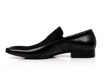 Liela izmēra EUR45 Black vīriešu zamšādas kleita, kurpes īstas ādas norādīja toe biznesa kleitu kurpes vīriešu kāzu kurpes 7909
