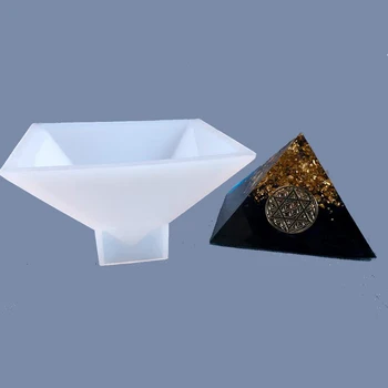 Liels 11CM Piramīdas formas Silikona Veidnē 3D UV Epoksīda Sveķu Pelējuma epoksīda sveķiem, veidnes, rotaslietas, amatniecības pieņemšanas Ornamentu māksla