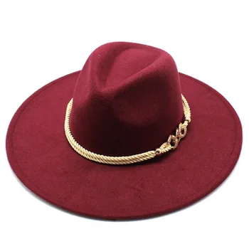 Liels malām, ziemas cepures 9.5 cm, cietie krāsa balta, haki ziemas, rudens vīriešu, sieviešu cepures platām malām oficiālu fedora nodilušas cepures sieviešu cepures