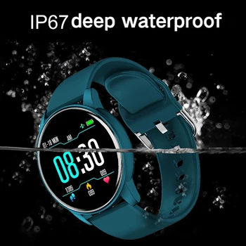 LIGE Jaunu Smart Skatīties Vīrieši Sievietes Sirdsdarbības Ātrums, asinsspiediens Sporta Daudzfunkciju Piemērots IPhone IP67 Waterproof Smartwatch+Kaste