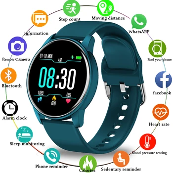 LIGE Jaunu Smart Skatīties Vīrieši Sievietes Sirdsdarbības Ātrums, asinsspiediens Sporta Daudzfunkciju Piemērots IPhone IP67 Waterproof Smartwatch+Kaste