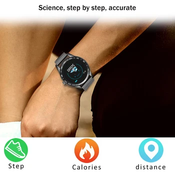 LIGE Vīriešiem Smart Skatīties asinsspiediens, Sirds ritma Monitors Fitnesa Tracker Miega Monitoringa Informācijas Push Sporta Smartwatch+Kaste