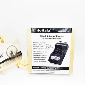 LiitoKala lii-500 LCD 3,7 V 18650 21700 akumulatoru Lādētājs+4gab 3,7 V 18650 3400mAh NCR18650B li-ion Akumulatori