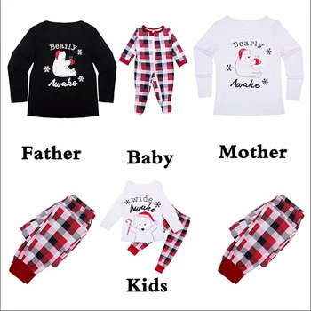 LILIGIRL Ģimenes Saskaņojot Tērpiem Ziemassvētku Apģērbs, Pidžamas Komplekts Tēvs Sievietēm, Bērniem, Baby Sleepwear Naktsveļu Ziemassvētki Pjs Apģērbu Komplekti