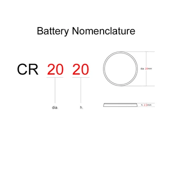 Litija Monēta Šūnu Baterijas CR2020 Pogu Akumulatora 2020 3 V
