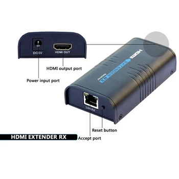 LKV373 V4.0 HDMI Paplašinātājs Video Sūtītājs+Uztvērējs Vairāk nekā Cat5e/Cat6 1080P līdz 100m Ethernet Tīkla raidītāju HDMI TX + RX