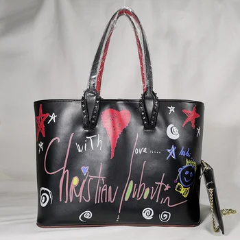 Luksusa MĪLESTĪBA black ceļa pleca soma luksusa tekstūru ādas iepirkšanās slavenu zīmolu soma, dāmas un meitenes somā lielu jaudu
