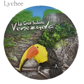 Līčija Dzīves Venecuēla Sveķu Ledusskapja Magnēts Radoša Apaļā Ainavu Ledusskapis Magnēti Ceļojumu Suvenīru Virtuves Decoration