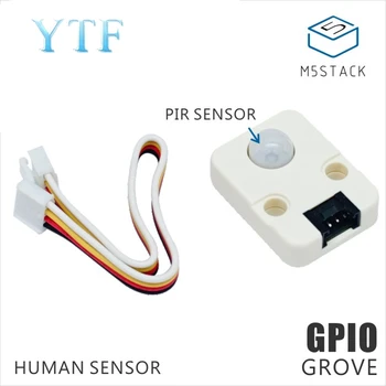 M5Stack Cilvēka Ķermeņa Sensoru PIR Kustību Vienības Kavēšanās GPIO Interfeisa Moduļa 2S 11007