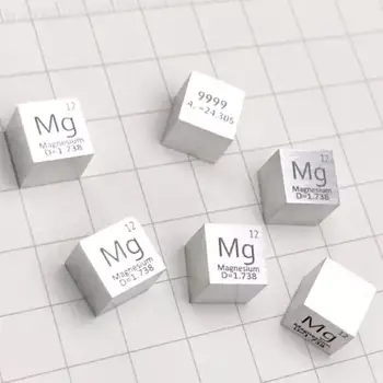 Magnija Mg Periodiskā Tabula Cube 99.99% Tīra Garums 10mm Svars 1,7 g