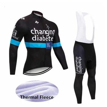 Mainot diabete ziemas vilnas velo apģērbi vīriešiem, silts velosipēdu uzvalks ropa ciclismo pro komandas sacīkšu velosipēdu apģērbu roadbike jersey